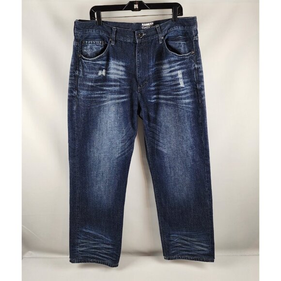 Sean John Jeans Mens 36x29 Blue Hamilton Relaxed Straight Classiccore Hip Hop - Picture 1 of 13